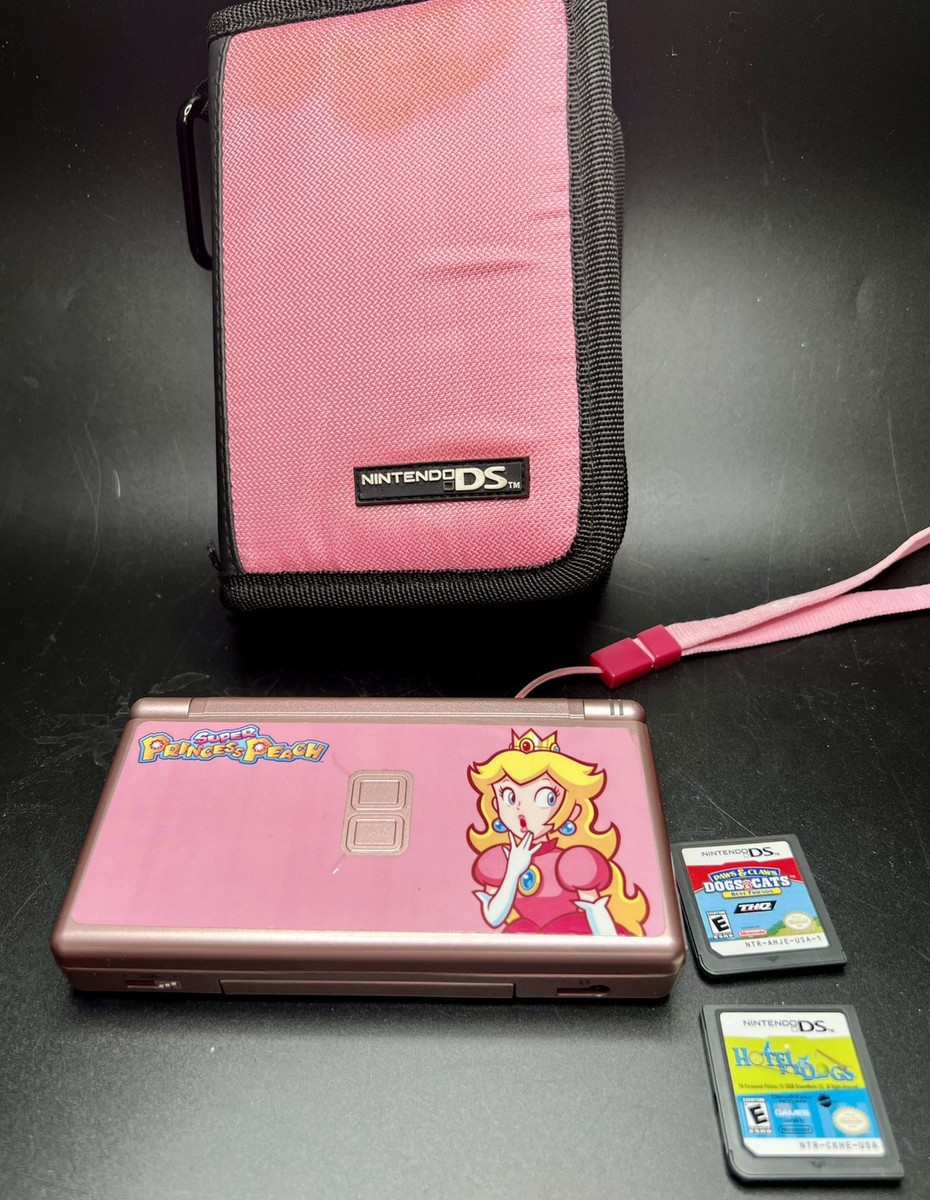 Rose Gold Nintendo DSi Lite 2 Games, Carrying Case TESTED Princess