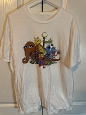 Sesame Street Group Street Light T-Shirt, Large Made In USA
