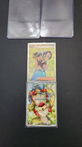 Pokémon TCG Twilight Masquerade Perrin 220/167 & Hisuian Growlithe 181/167 Holo