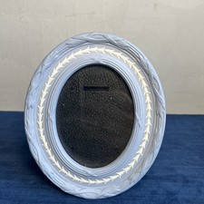 Wedgwood Jasper Ware Blue And White Oval Photo Frame Vintage Good Condition