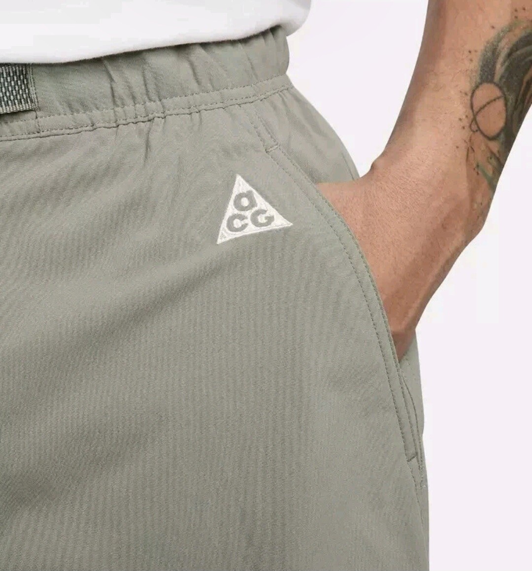 Nike ACG UV Hiking New Pants Dark Stucco-Vintage Green Men's Size L (FN2450-053) thumbnail 6