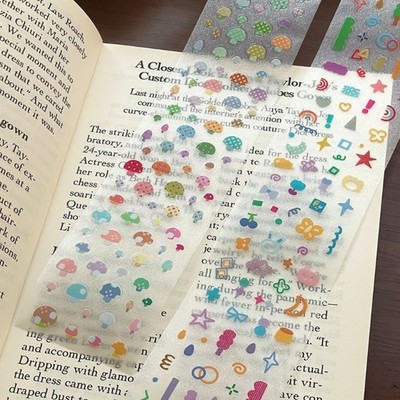 Lovely Mushroom Doodles Sticker Tape Star Decorative Sticker Crafting Sticker