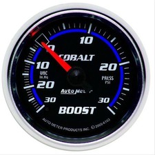 Autometer Cobalt Mechanical Boostvacuum Gauge 2 116 Dia Black Face 6103