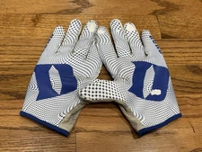 Game Used Nike Duke Blue Devils Football Gloves Size Large L