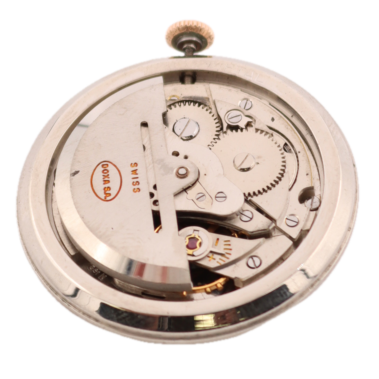 Vintage 35mm Doxa 13914-0 Slim Profile Automatic A. Schild 1361N 14k Rose Gold image 5