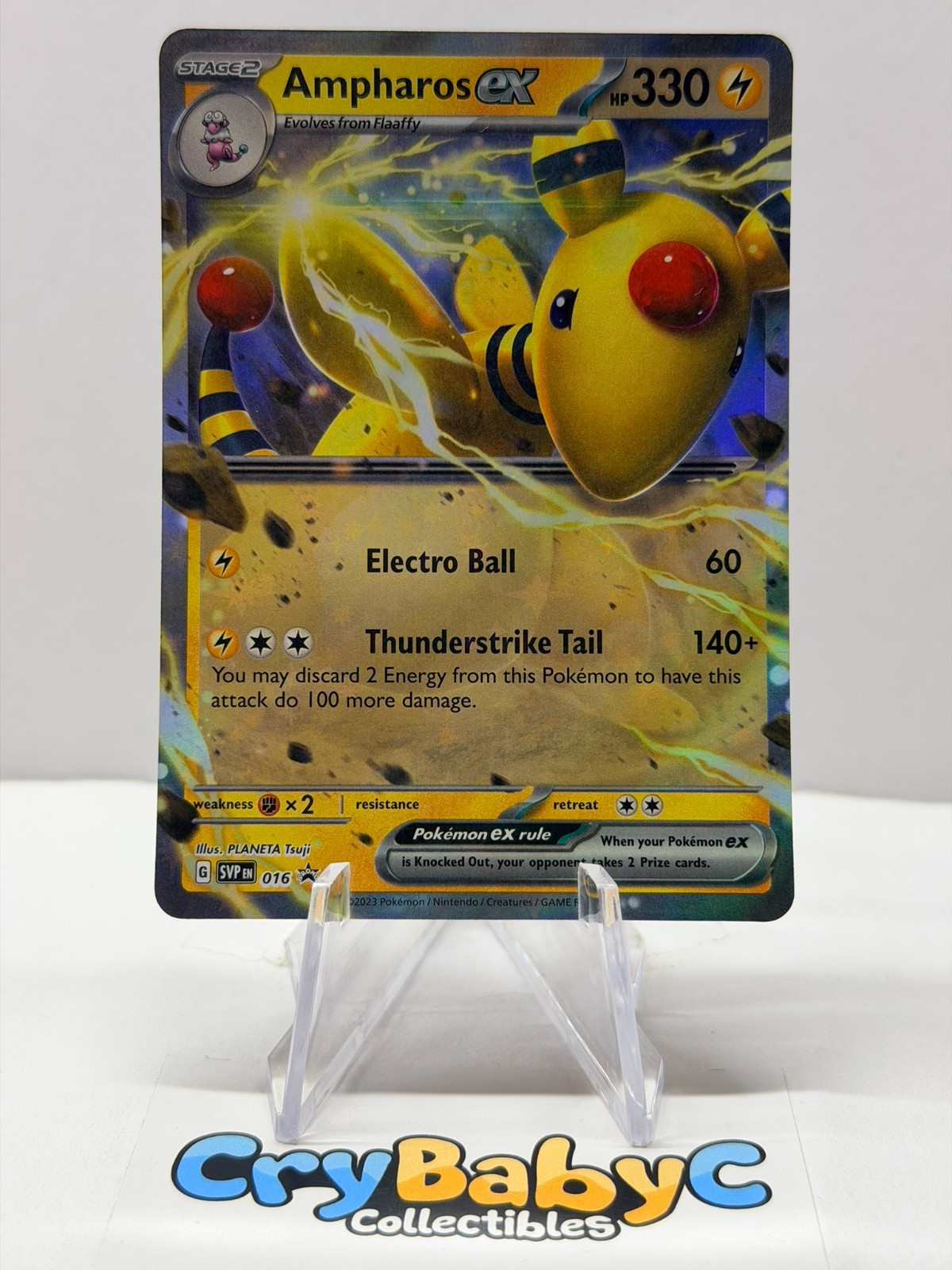 Pokemon Ampharos ex SVP016 Scarlet & Violet Black Star Promo