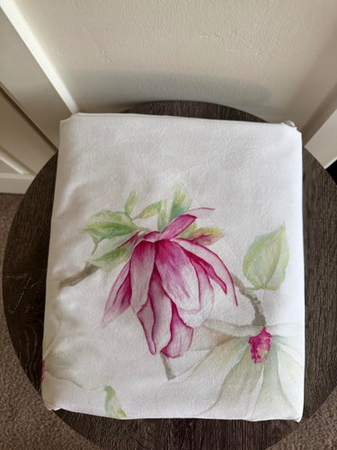 Anne de Solene Paris *Magnolia* Queen Floral Duvet Cover PRE-OWNED