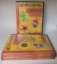 Dakota Collectibles Embroidery Design Collection Variety 1,2  4 PC CD-ROM Lot