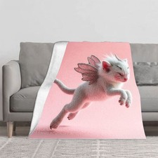 Durable Soft  Warm Flannel Blanket - Cozy Floral Pattern for Sofa Travel Bed