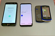 Lot of 3 Cell Phones Samsung Galaxy S9, LG-M327, LG Xenon GR500 AS IS, Parts