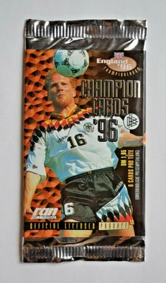 Panini Fußball Championcards EM 96 1996 England / 1 Tüte Booster mit 6 Karten - Bild 1 von 2