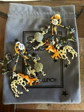 Lunch At The RitzKENNEL CLUB Iclip Earrings & Menu Card; New, NEVER WOR, RARE !!