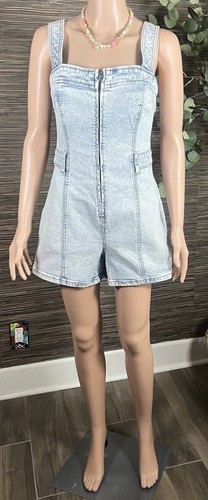 ❤️🔥NEW!Free People We The Free CRVY Lady Of The Hour Denim Romper Sz27 - Picture 5 of 21