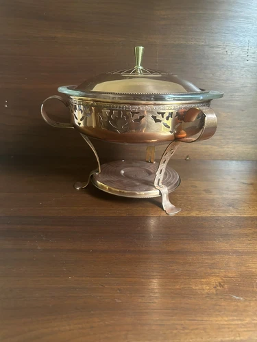Vintage Pyrex Copper Covered  Serving Dish RARE