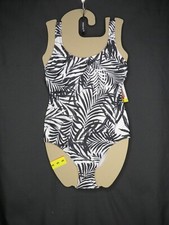 NWT OCEAN PACIFIC LADIES' 4 WAY STRETCH ONE PIECE SWIMSUIT BLACK SZ S E547