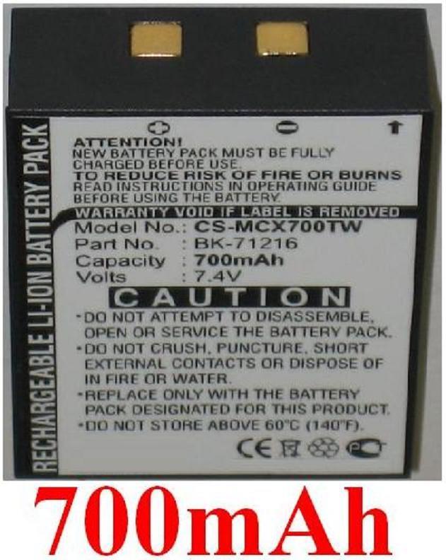 Batterie 700mAh pour Cobra LI6500-2 WX accu talkie-walkie BK-71216