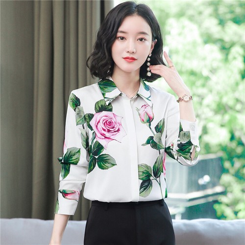 Spring Summer Fall Floral Print Collar 