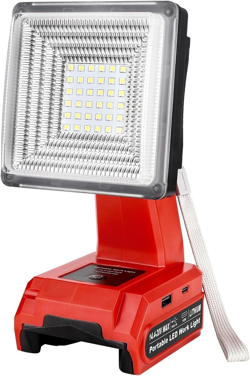 milwaukee 18 volt battery and flashlight LED Work Light for Milwaukee 18V Battery FloodLight Jobsite Flashlight with  USB