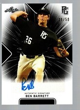 2021 Leaf Perfect Game Showcase Autographs Black #BABB2 Ben Barrett 39/50