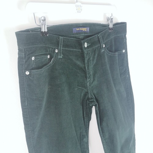 Levis Womens Jeans Green W30 L32 524 Too Superlow Skinny Green Corduroy Cord - Picture 5 of 24
