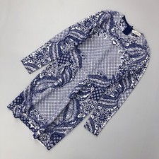 $4400 Valentino White Blue Floral Mini Short Day Cocktail Dress Size XS US 2 4