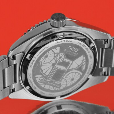 Montre Out Of Order Paloma GMT Automatique - Boîtier Acier Brossé 40mm - Cadran Rose - Neuf Avec étiquettes