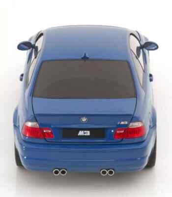 1/18 BMW M3 (E46) 2000 Blue Metallic LHD Diecast Model Car by