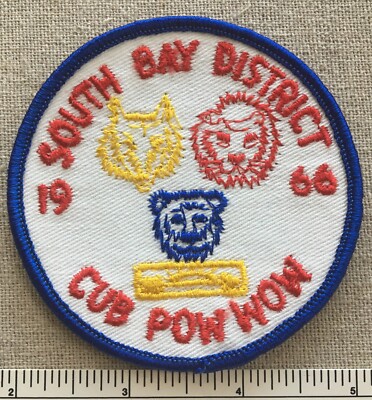 Vintage 1966 SOUTH BAY Cub Scout Pow-Wow PATCH Los Angeles Area Council LAAC CA