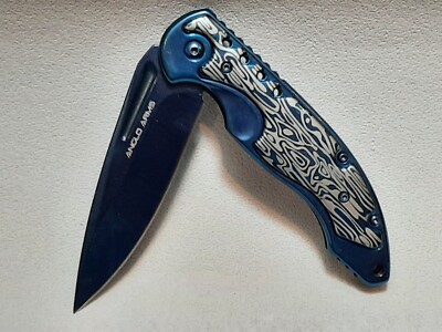 ANGLO ARMS Taschenmesser / Einhandmesser - TITANIUM BLUE - NEU & ovp - EAS003