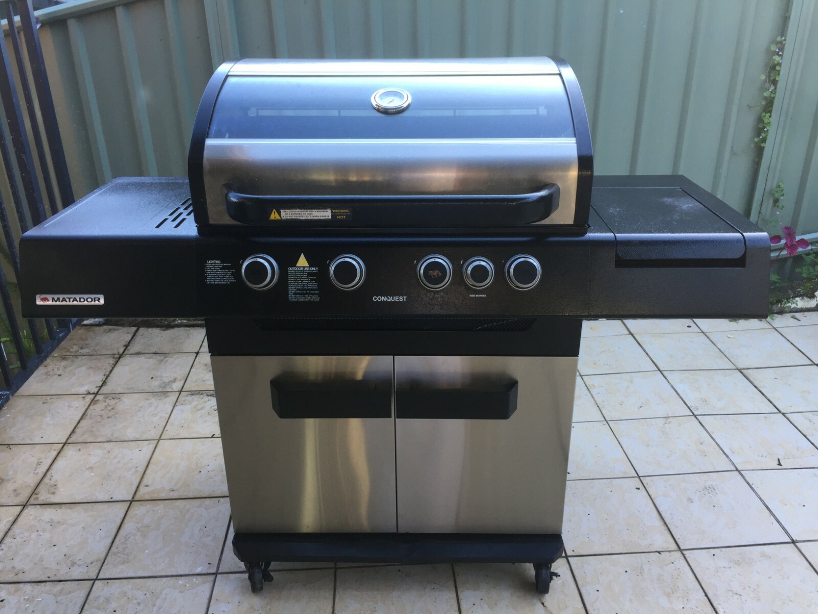 MATADOR conquest 4 four burner BBQ with and side burner eBay