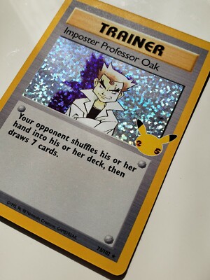 HOLO Imposter Professor Oak NM / M Celebrations Secret Rare 73/102