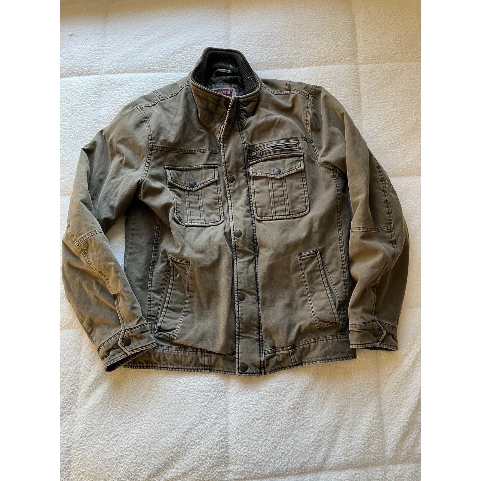 Vintage Levi's Workwear Jacket s Red Tab Brown Zip Snap Chore Jacket