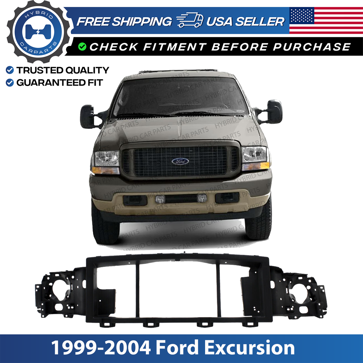 New Front Header Panel For 1999-2004 Ford F-250/F-350/F-450/F-550