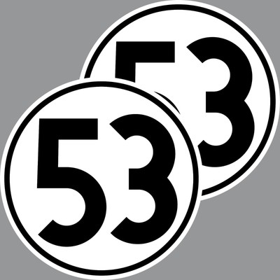 2 Stickers 15cm Herbie Nr 53 Race Number Digit Number Racing Car Motor ...