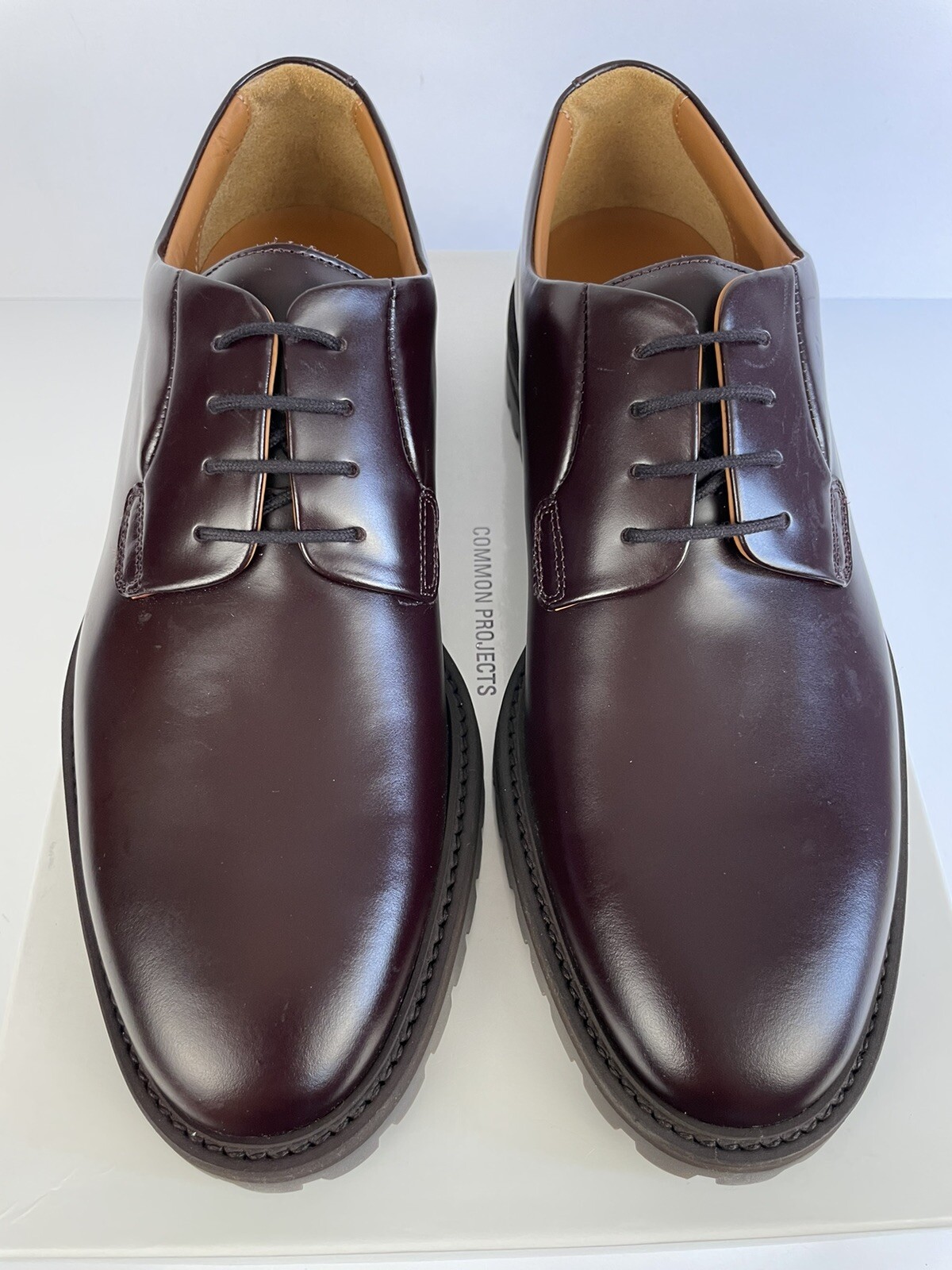 SAOLA Scarpe da derby Common Projects suola ad alette in pelle Oxblood taglia 41