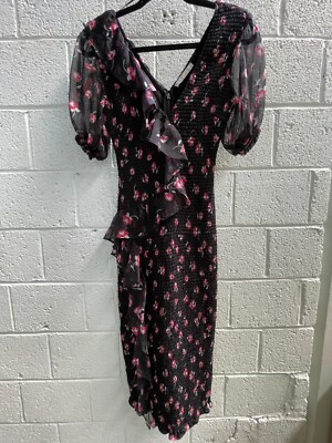 TALULAH Incognito Midi Sheer Dress Floral Work Size 8 AU RRP 320 WITH  DEFECTS | eBay UK