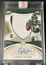 2022 Chronicles Crown Royale Silhouettes RPA Garrett Wilson 18/25 Panini Encased