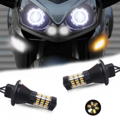 2pc Switchback LED Turn Signal Lights Kit Fits 2008-2018 Kawasaki Concours 14