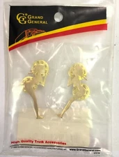 GG Grand General Gold Bending Nude Lady Hat Pins PAIR #93171