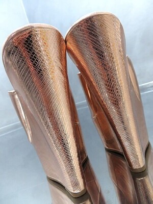 GoGo Original Designer Wedge Mules Champagne 36