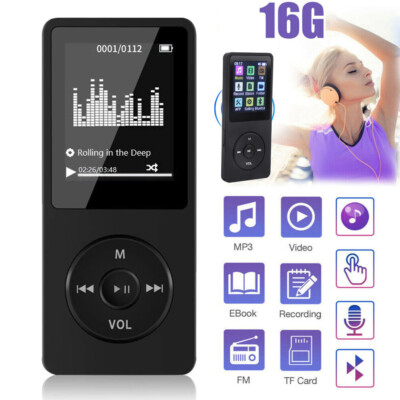 Bluetooth MP3 Player Sport Musik-Player 16GB HiFi Video Radio Aufnahme Recorder