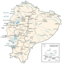 Ecuador Road Map GLOSSY POSTER PICTURE PHOTO PRINT BANNER 12457