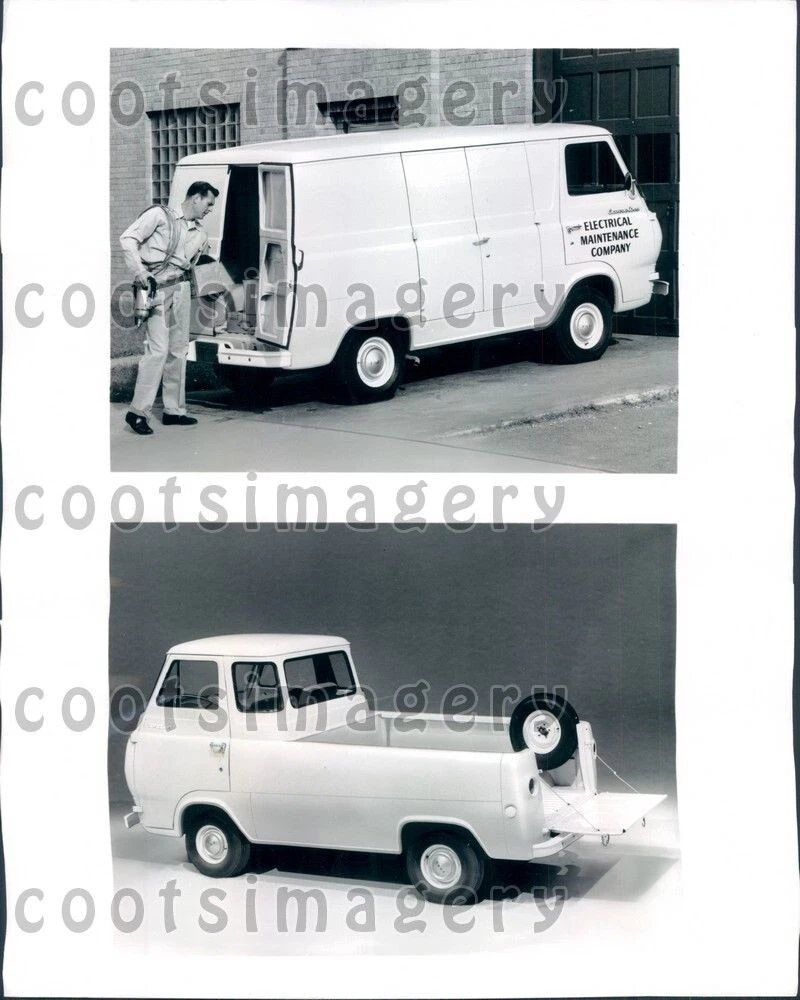 1960 Composite Vintage Ford Econoline Van Pickup Truck Press Photo
