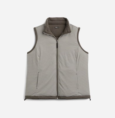 Striped Dark Green Puffer Vest 2X | eBay