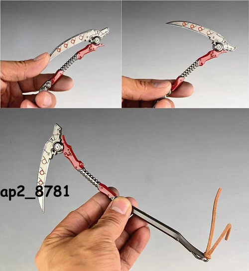 1/6 Metal Dead Man's Curved Sickle Scythe Grim Reaper For 12'' Action Figure - Image 2 of 4