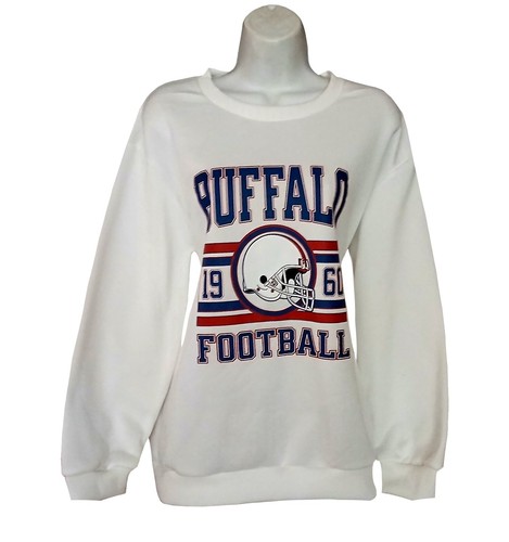 SPORTS FAN APPAREL * BUFFALO LS CASUAL POLY CREWNECK SWEATSHIRT - NEW , MEDIUM - Picture 6 of 6