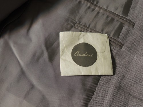 Corneliani men's light Gray 3 button dual vent patch pockets jacket coat 40 R - Picture 9 of 10