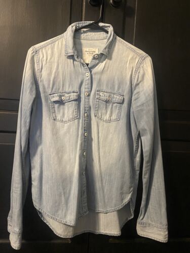 Abercrombie And Fitch Denim Shirt Womens Small - Afbeelding 1 van 3