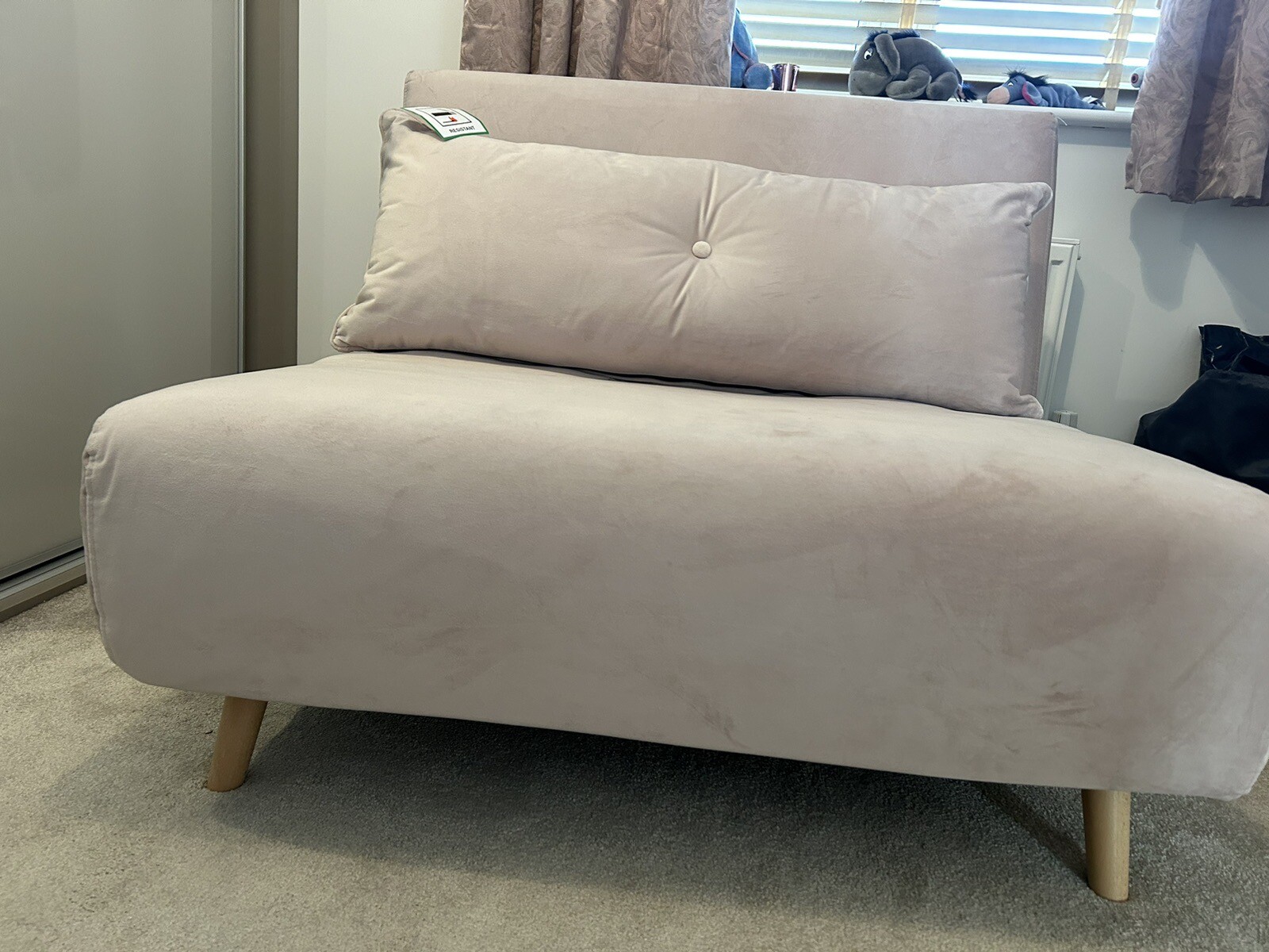 Habitat Roma Small Double Pink Velvet Sofa Bed eBay