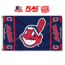 Cleveland Indians Flag 3x5 FT Logo w Grommets  2022 Design MLB FREE Shipping